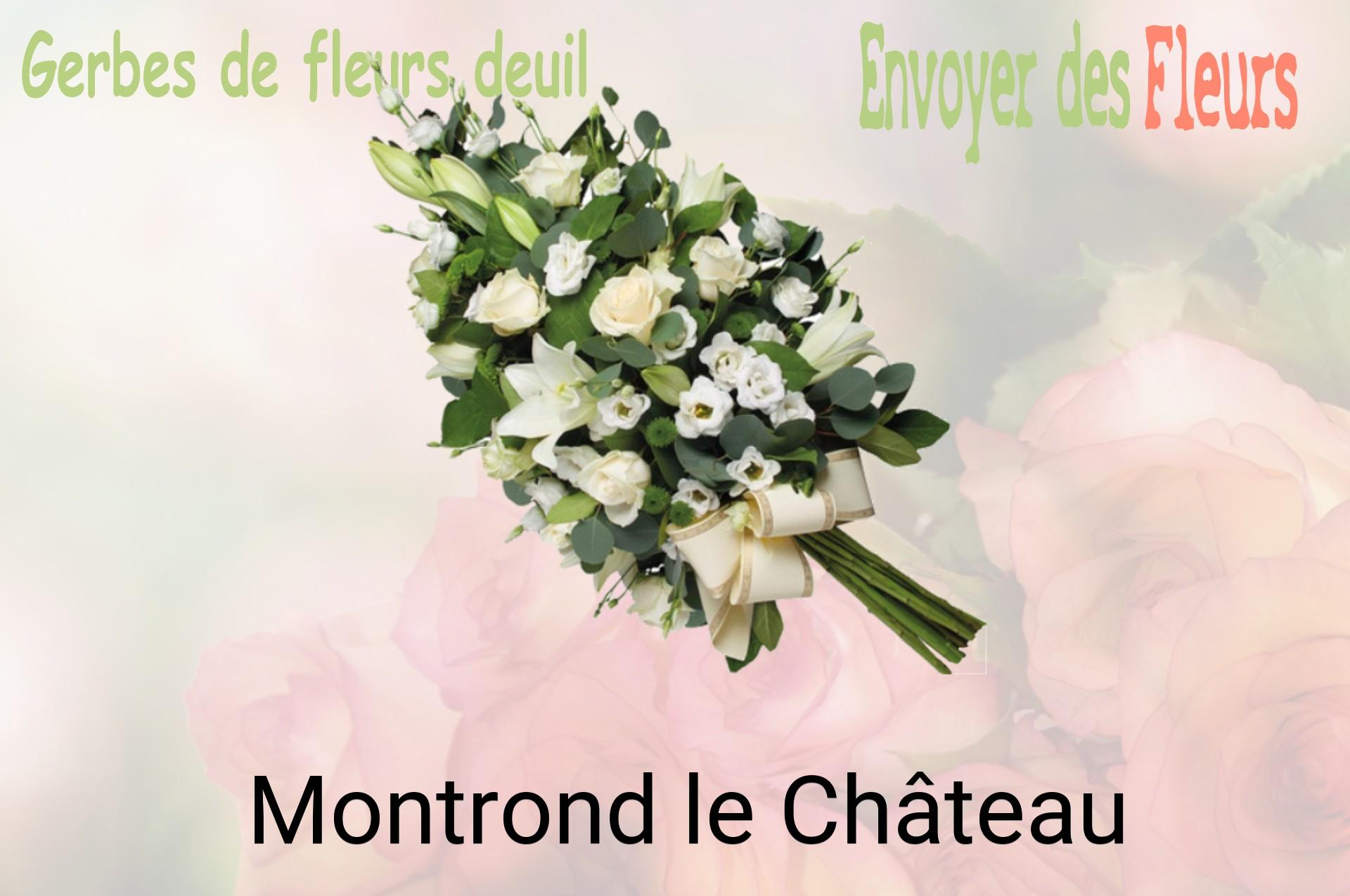 Gerbe de fleurs de deuil livrée à Montrond-le-Château